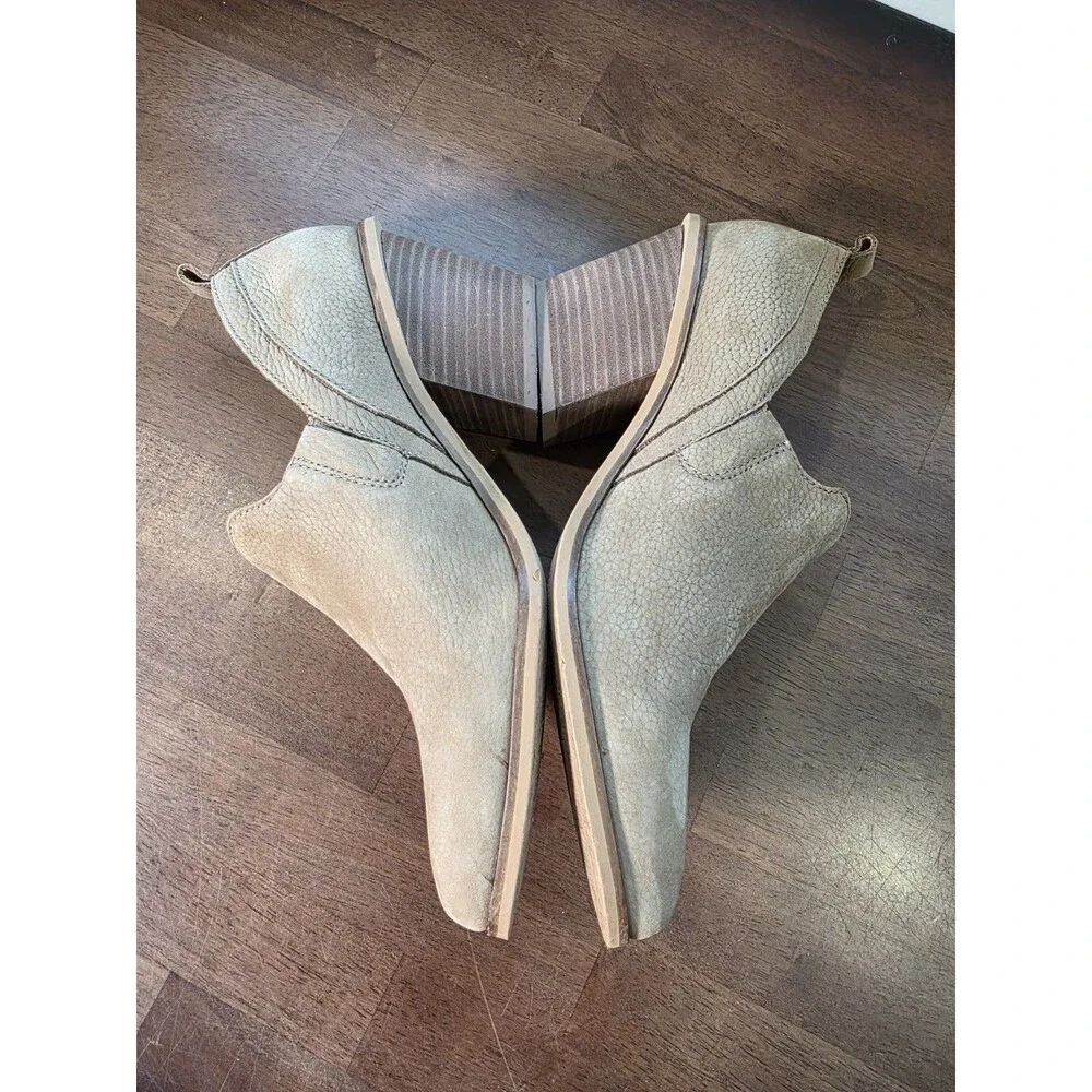 Lucky Brand Vennia Leather Low Ankle Booties Tan 10M Boots